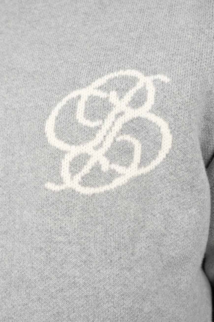 Academy knitted sweater - Grey Melange