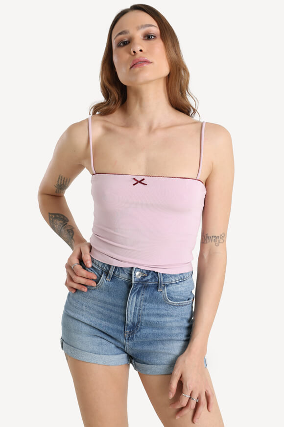 Crop Trägertop - Altrosa