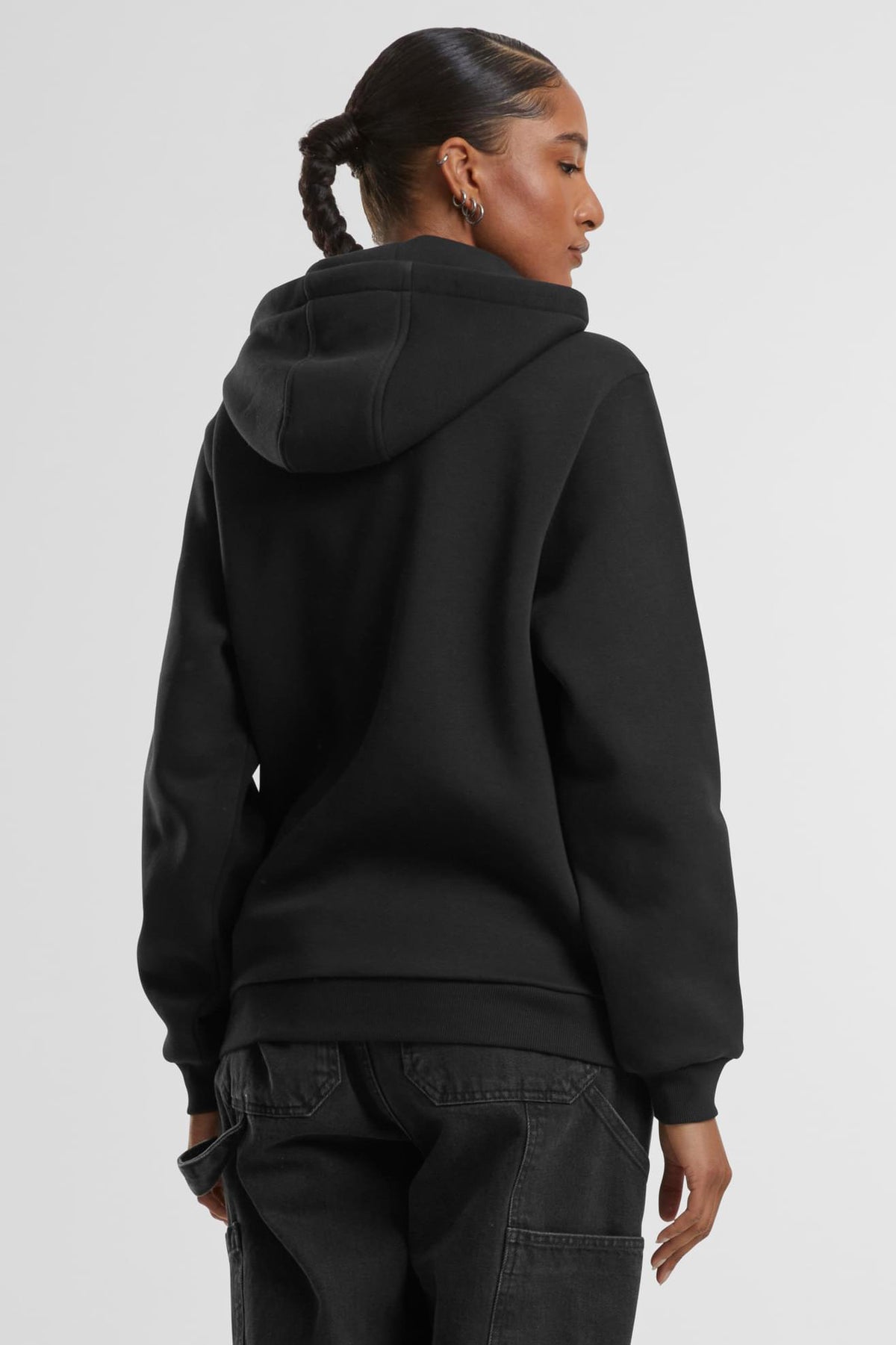 Fluffy hooded sweatshirt - Black