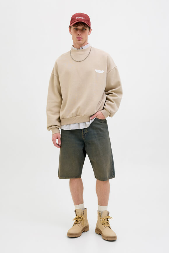 Iron bermuda en jean extra baggy fit - Dark Blue Denim