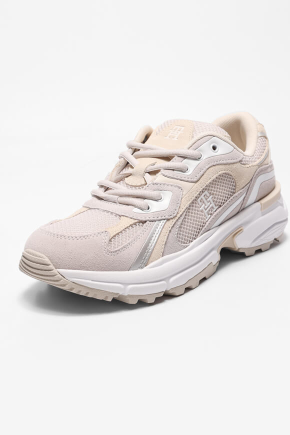 TH Modern Rugged Runner Sneaker - Light Grey + Beige + White