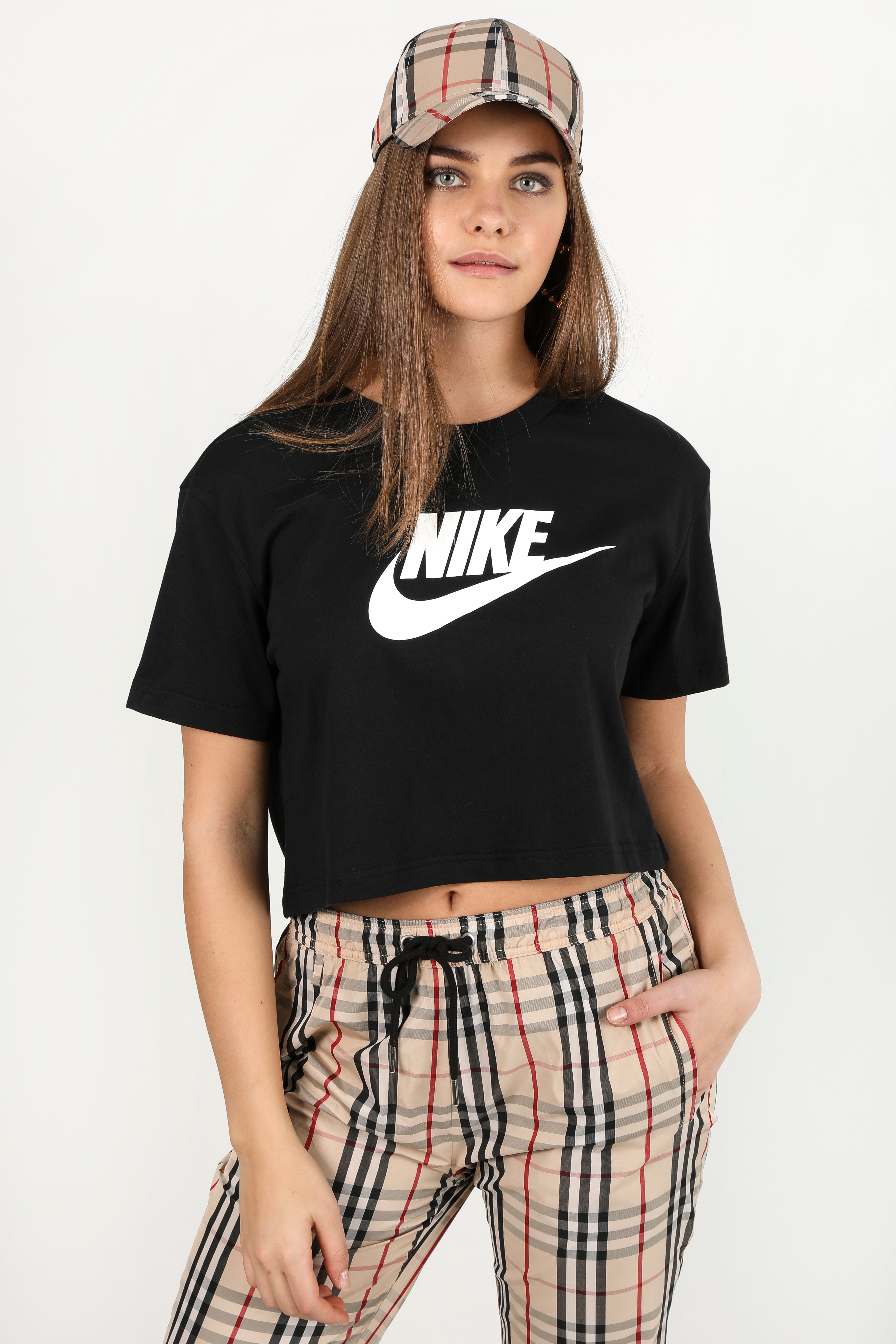 Crop T-Shirt - Schwarz
