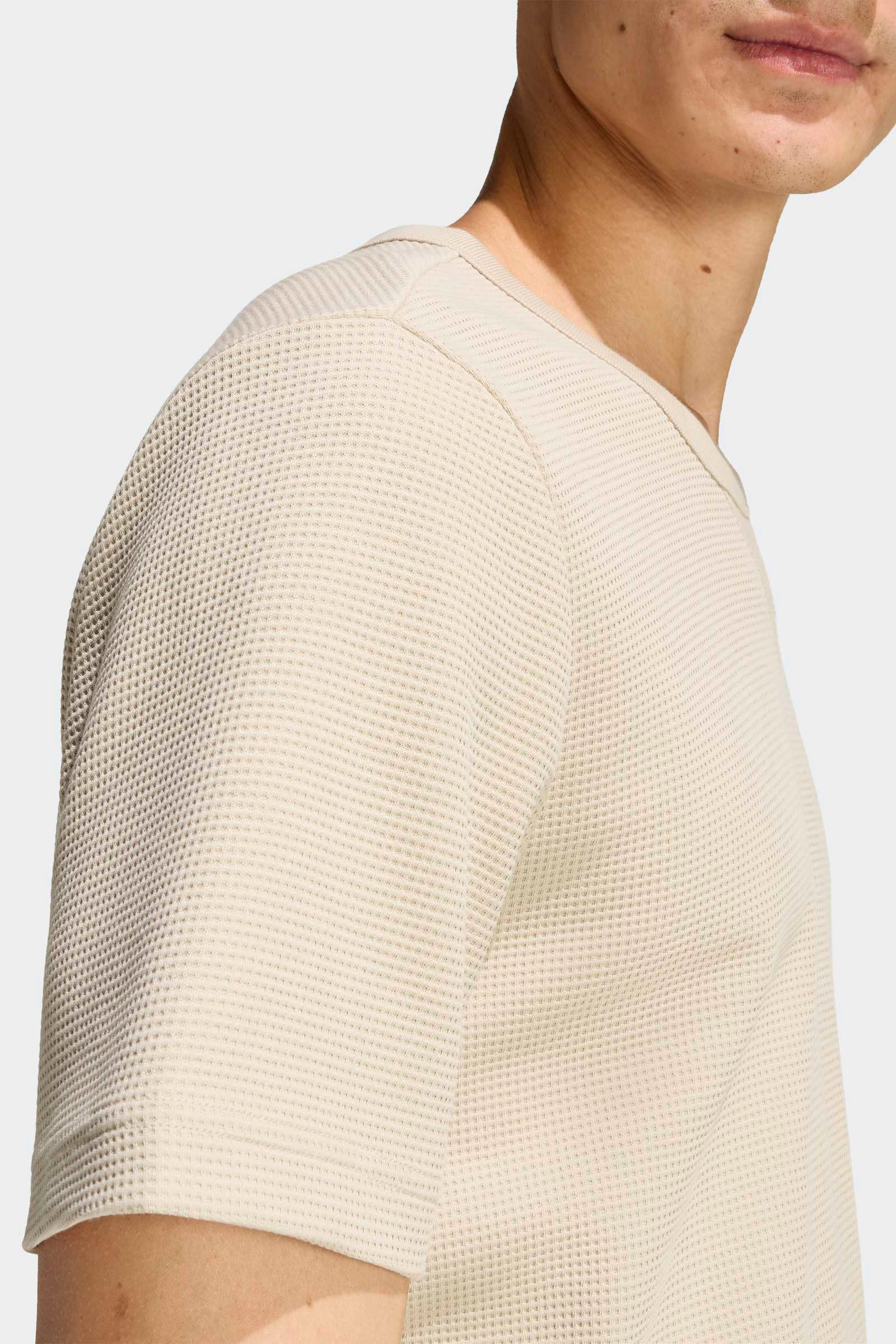 T-Shirt aus Waffelstoff - Stone Khaki