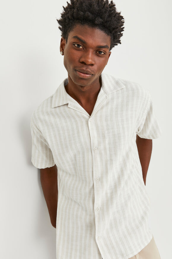 JORCOBA loose shirt in structured fabric - Fields Of Rye