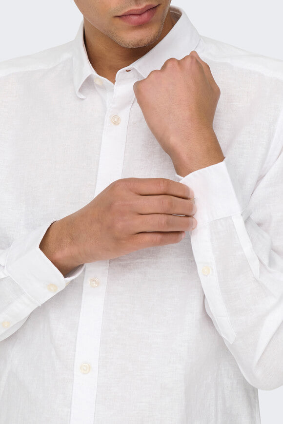 ONSCAIDEN Linen Shirt - White