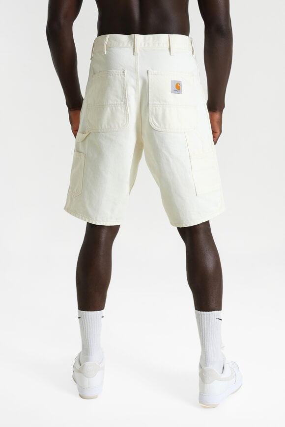 Single Knee Jeansshorts - White Rinsed