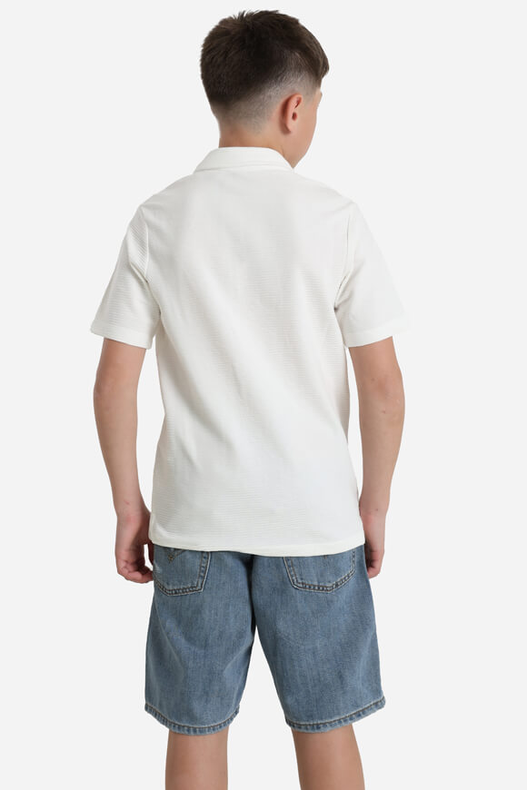 JJBENJA polo in structured fabric - Cloud Dancer