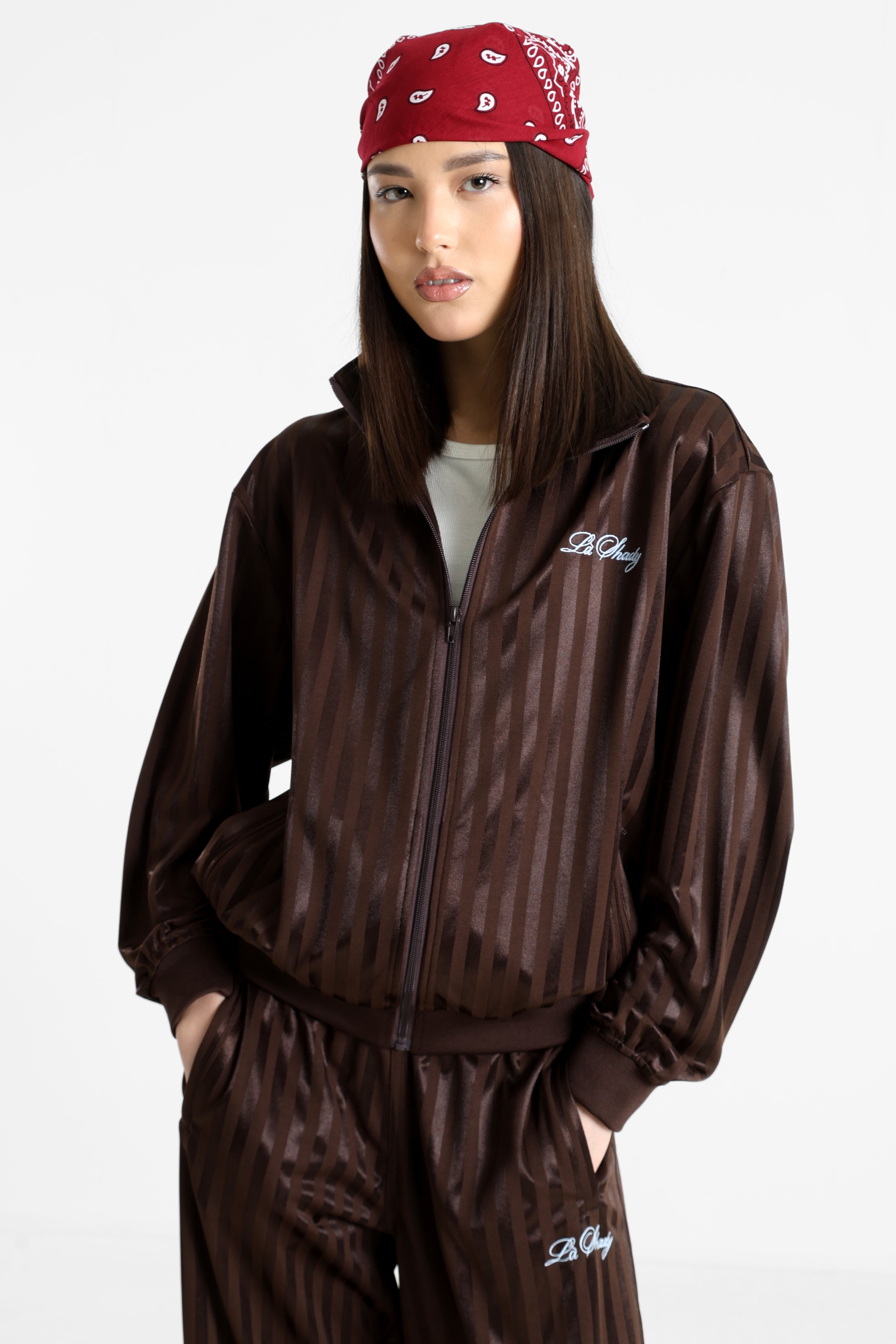 Tracksuit jacket - Dark brown