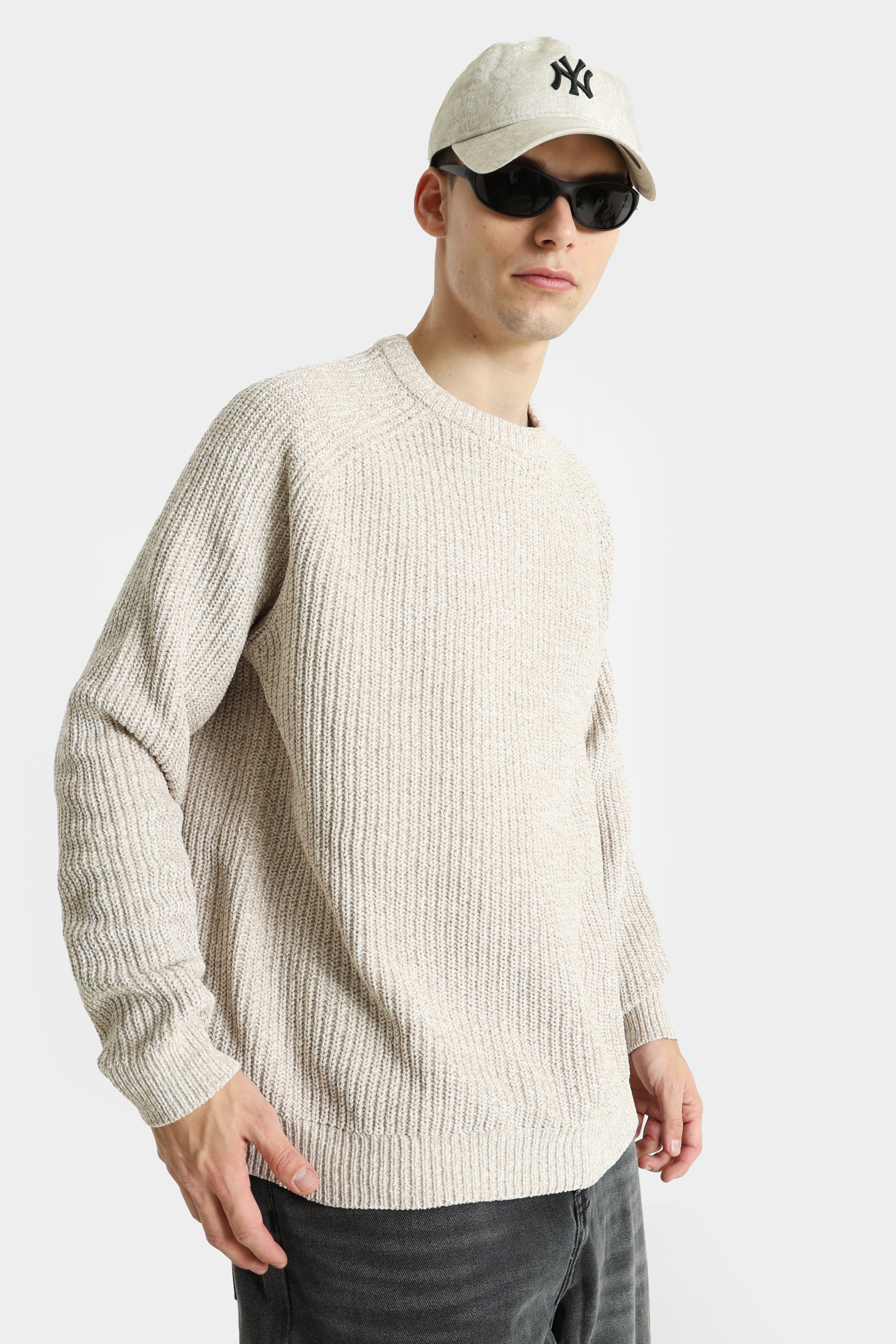 ONSJOIN knitted sweater - Silver Lining + Egret