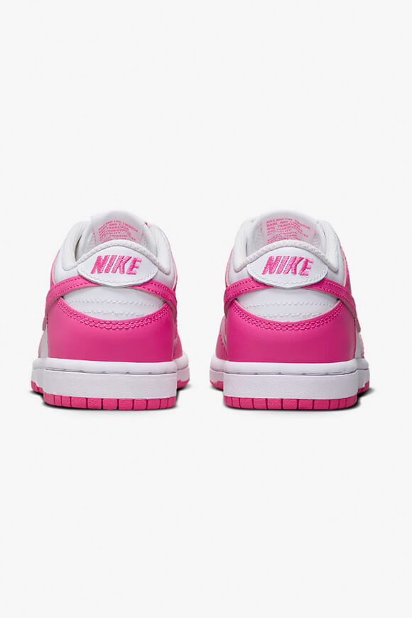 Baskets Dunk Kids - Blanc + Laser Fuchsia