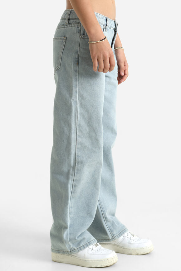 Wide Leg Jeans - Hellblau Denim