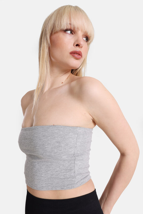 Top court bandeau - Gris chiné