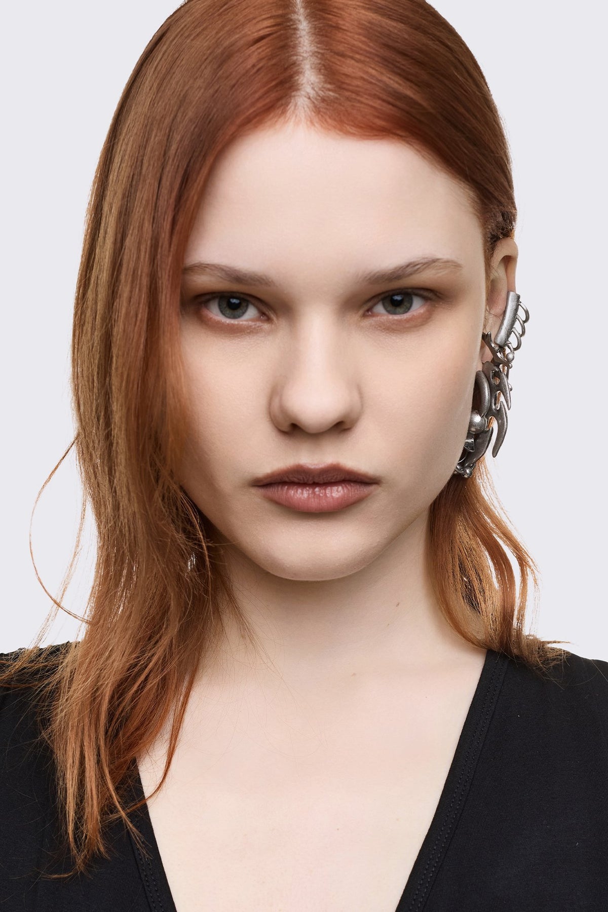 Dark Tribal Ohrrschmuck - Antique Silver