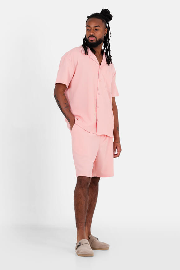 Shorts aus Kreppstoff - Salmon