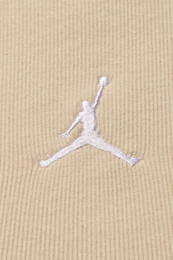 Ribbed crop tank top - Rattan