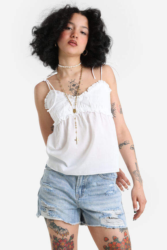 Top con cinturino - bianco