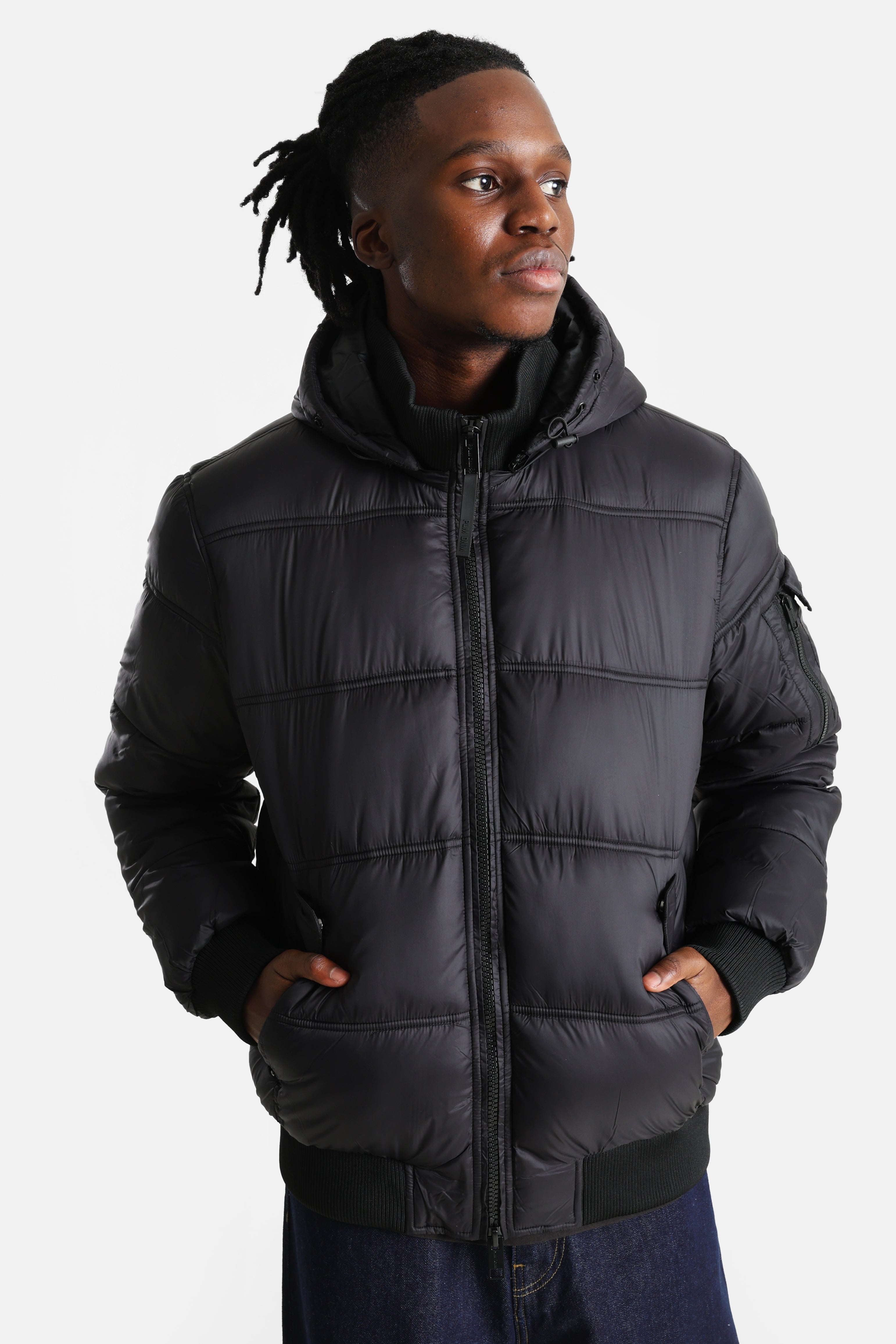 Blouson Bomber Puffer - Noir
