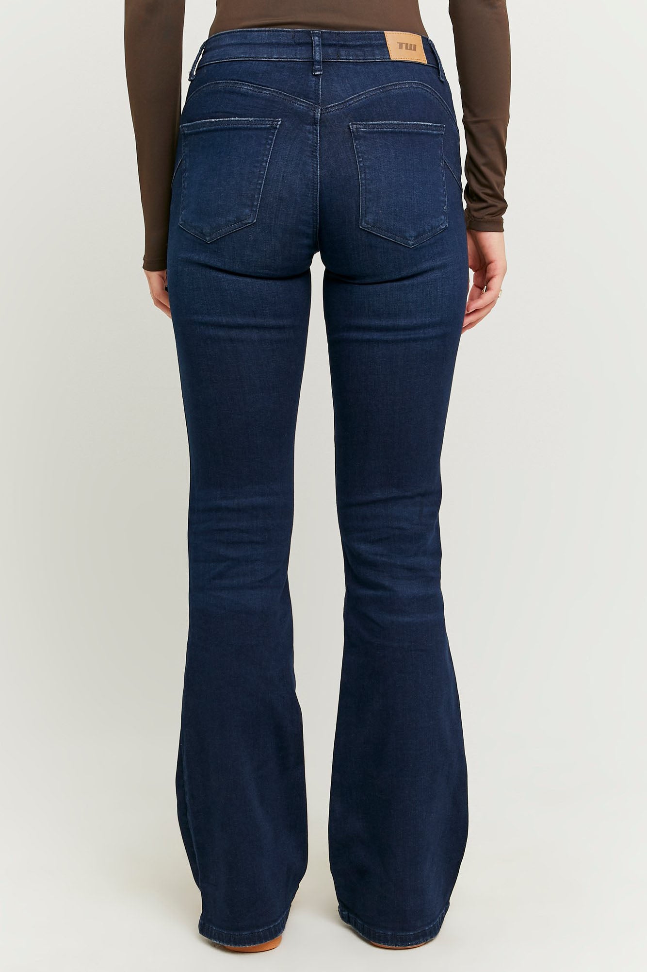 Push-up Flare Jeans - Dark Blue Denim