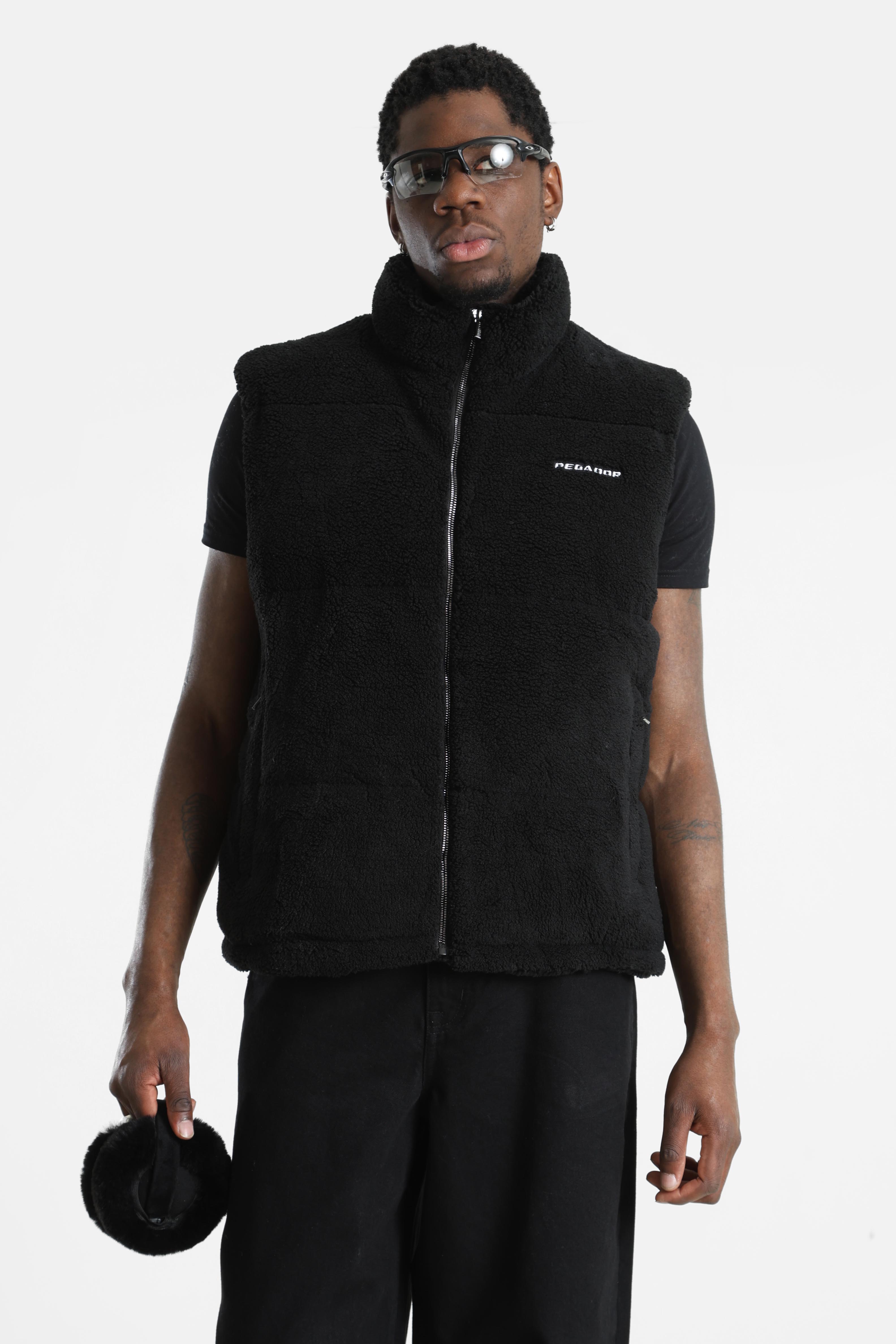 Landin Teddy Puffer Gilet - Black
