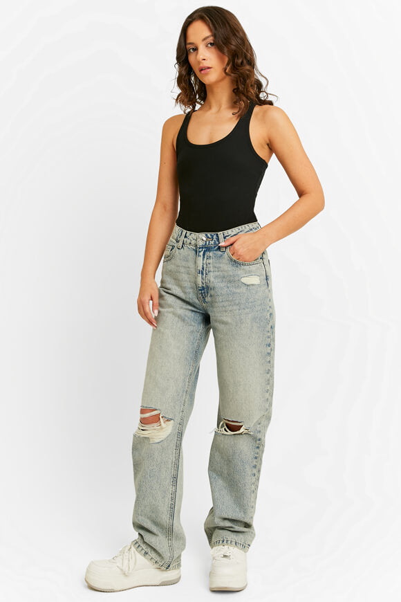 Straight leg jeans - Acid wash blue