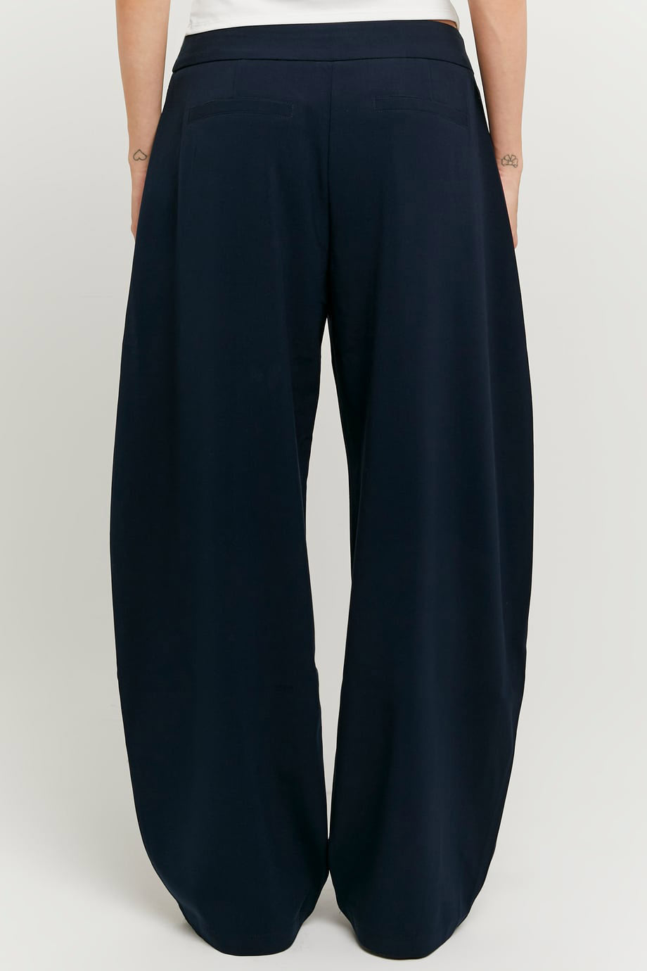 Pantalone balloon in tessuto - Dark Navy