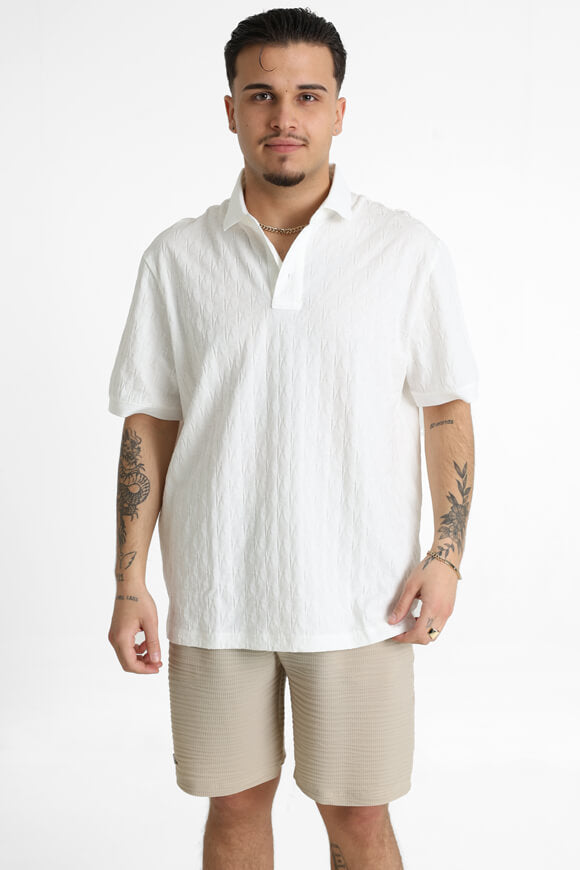 Structured fabric polo shirt - Offwhite