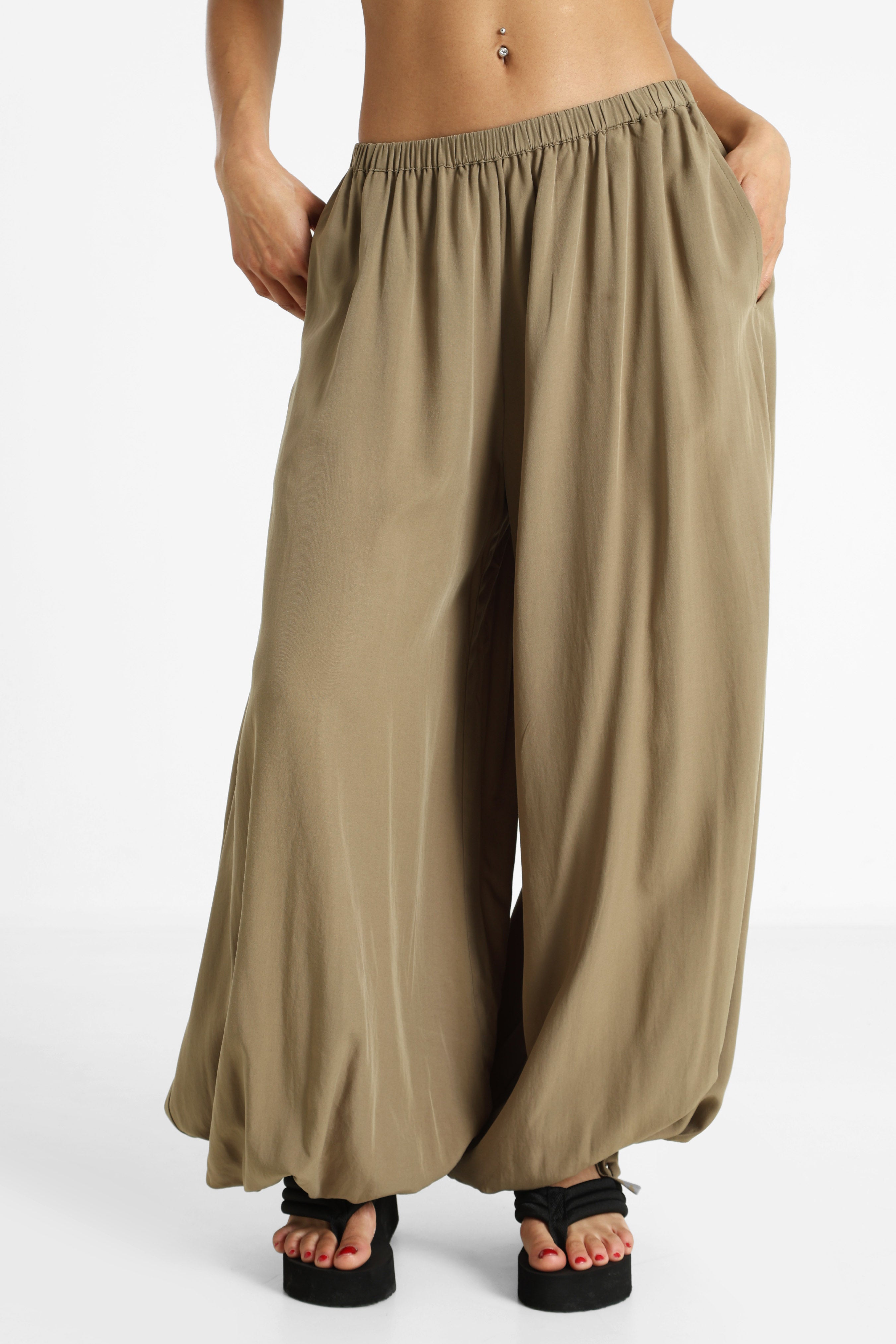 Ballon-Stoffhose - Khaki
