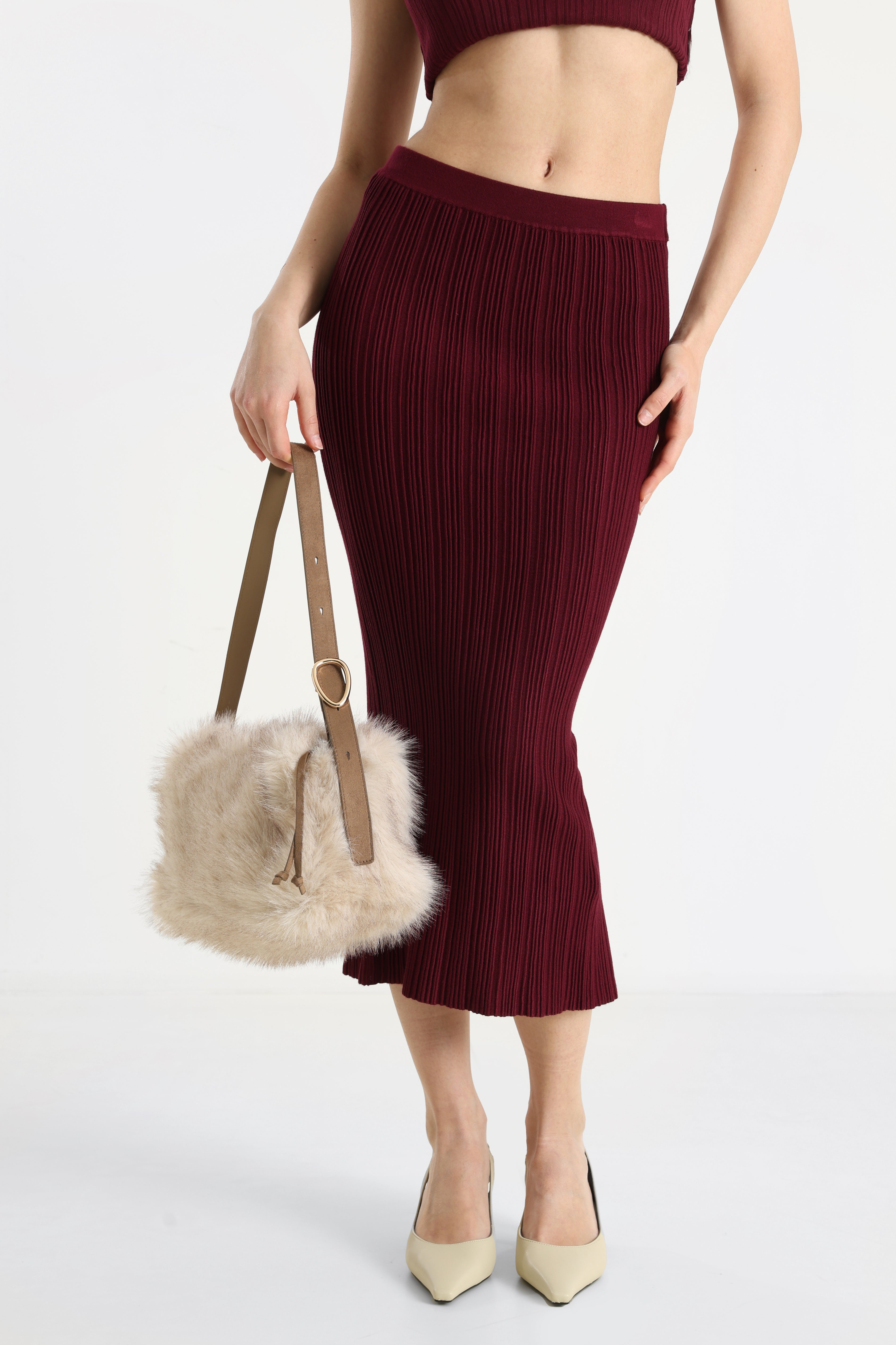 Midi Strickrock - Bordeaux