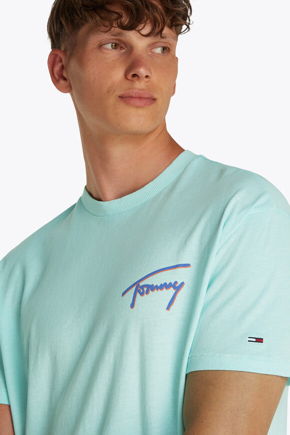 T-shirt ampia con stampa sbiadita - Spring Mint