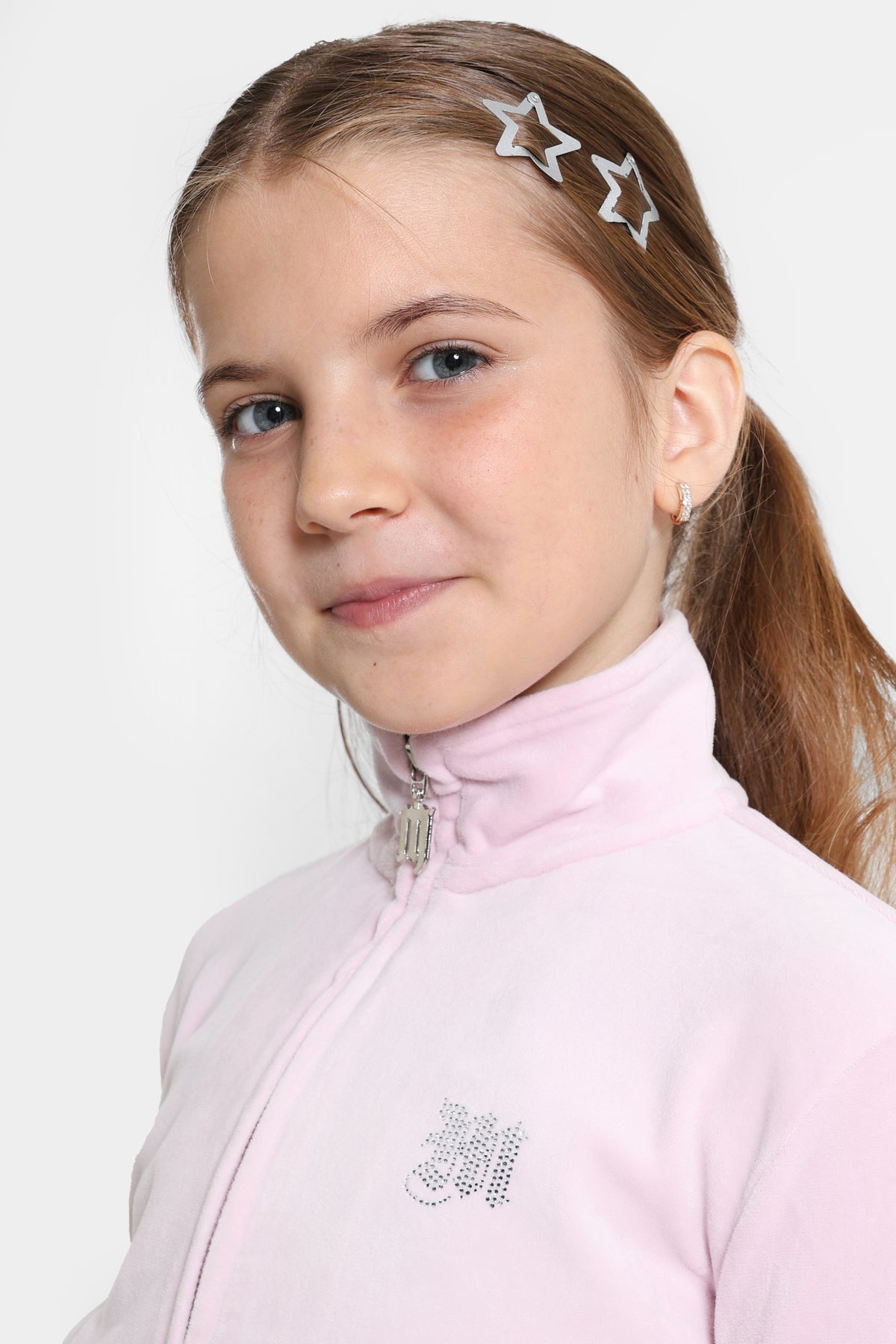 Veste courte en velours - Rose clair