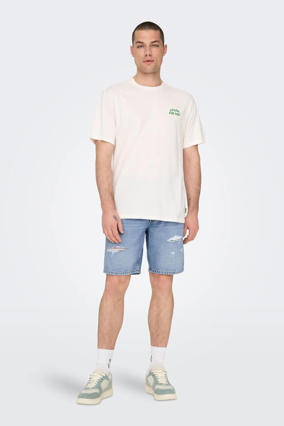 Edge Jeansshorts - Blue Denim