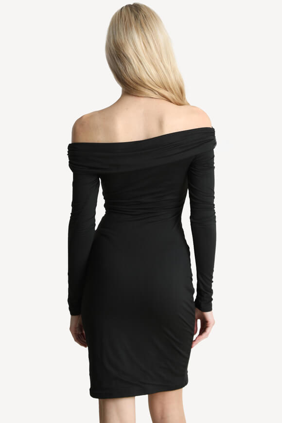 Off-shoulder mini dress - black
