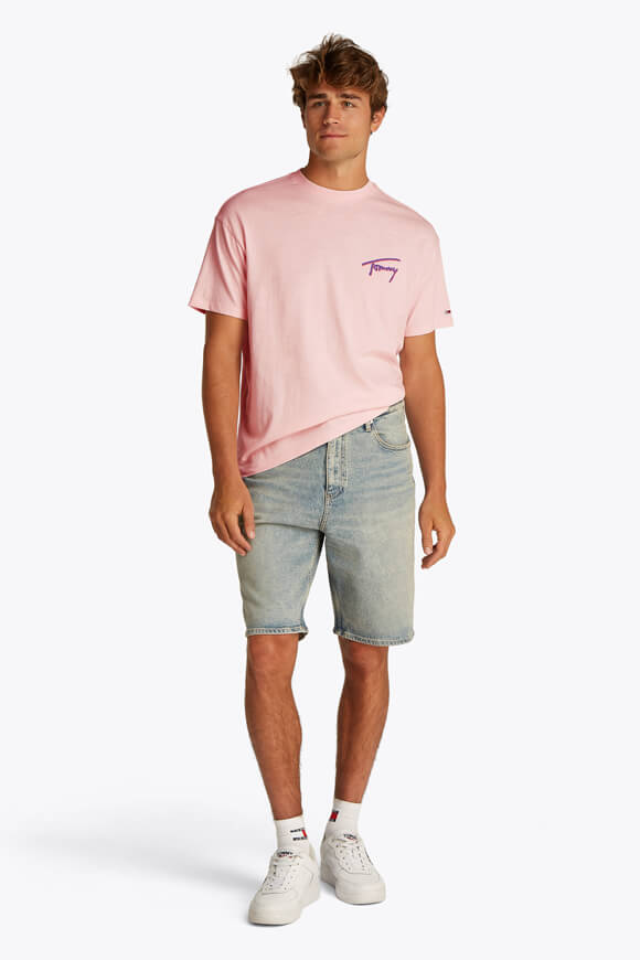 Loose Faded Graphic T-shirt - Precious Pink