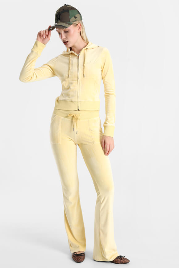 Pantaloni flare in velluto - giallo chiaro
