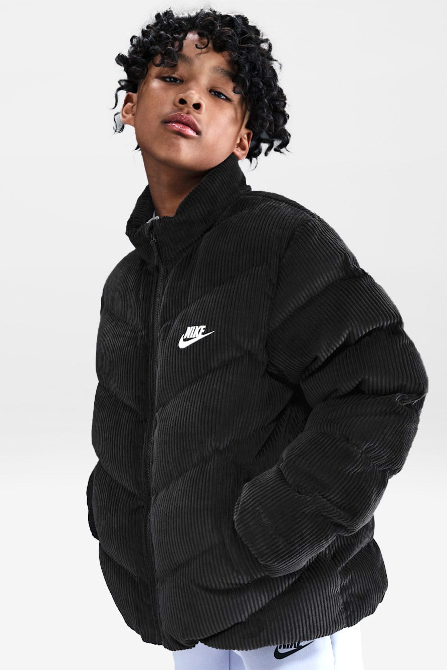 Veste matelassée en velours côtelé - Black
