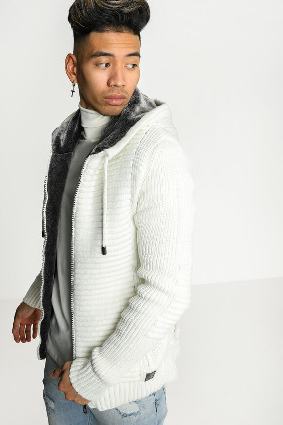 Cardigan doublé - Blanc cassé