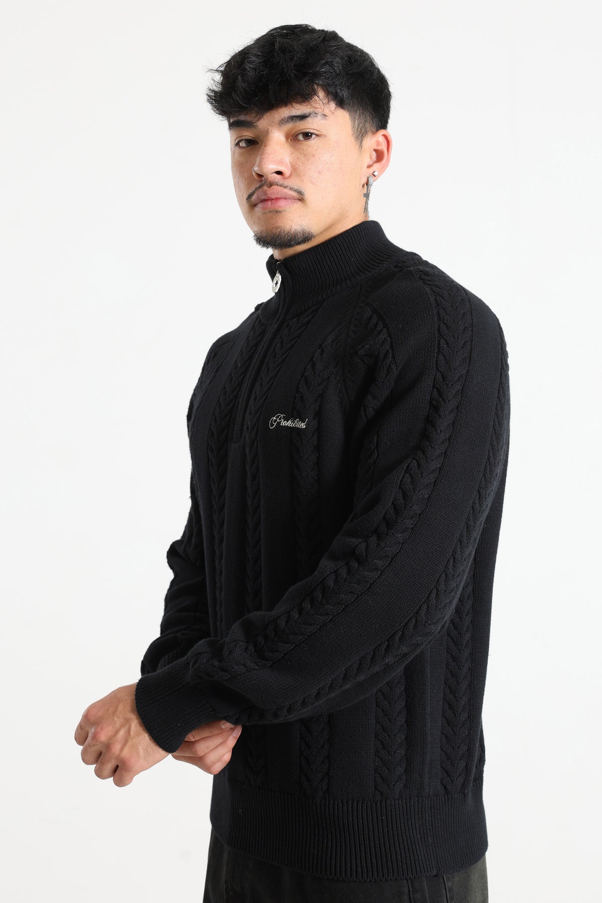 Knitted sweater - Black