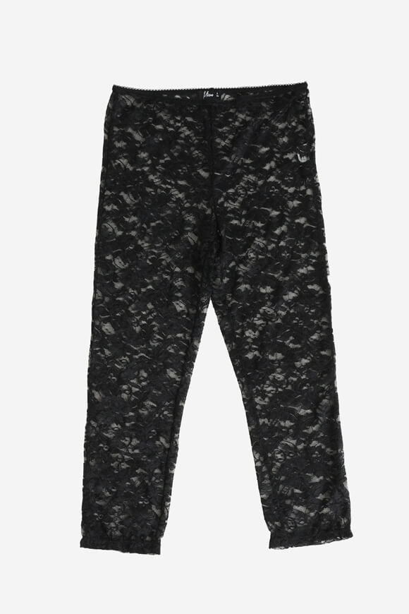 Leggings Capri in pizzo - Nero