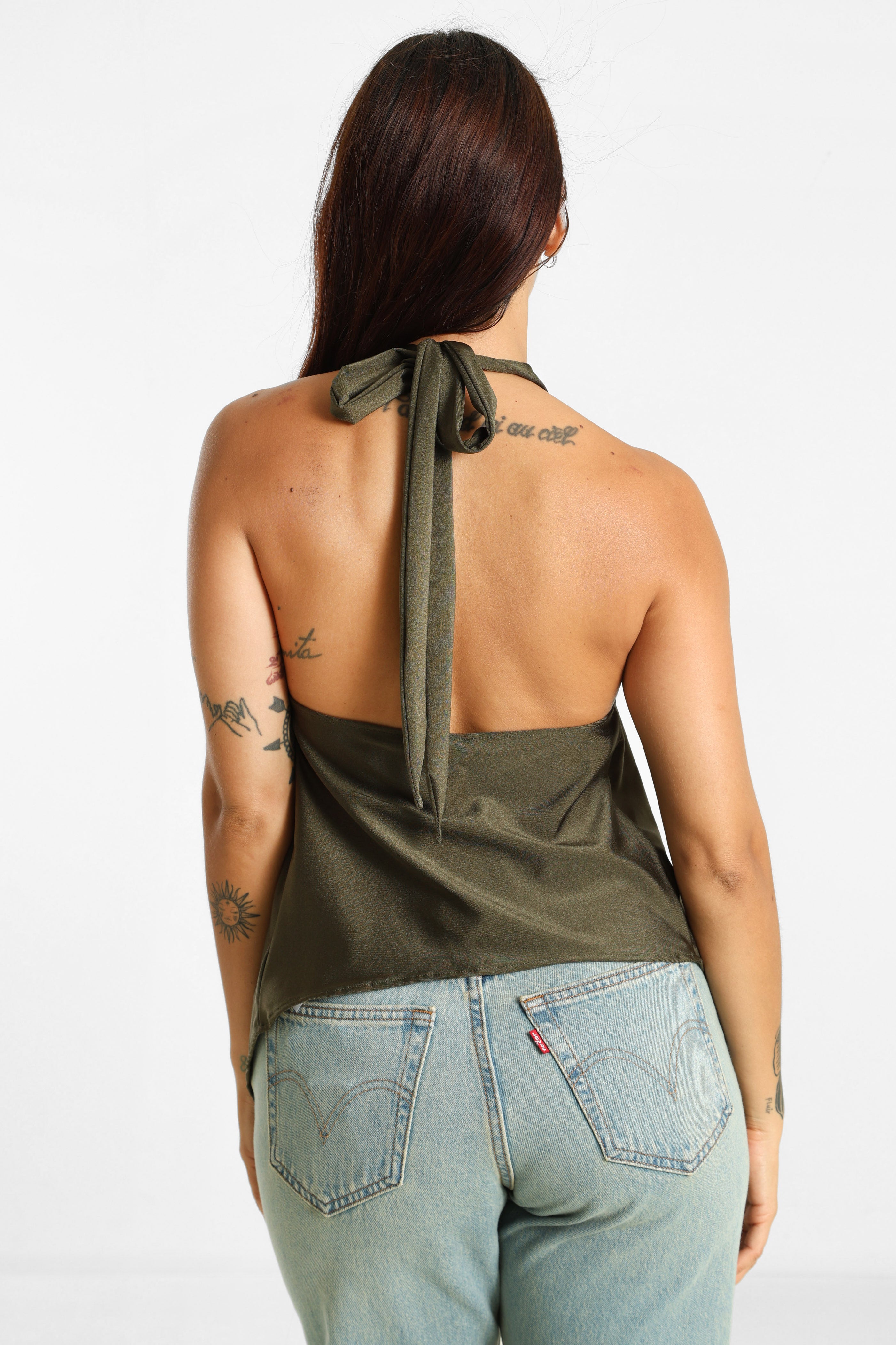 Neckholder Top - Grün