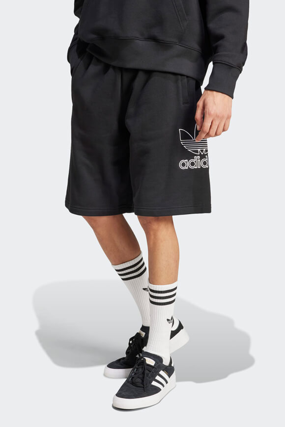 Adicolor Outline Trefoil Sweatshorts - Black