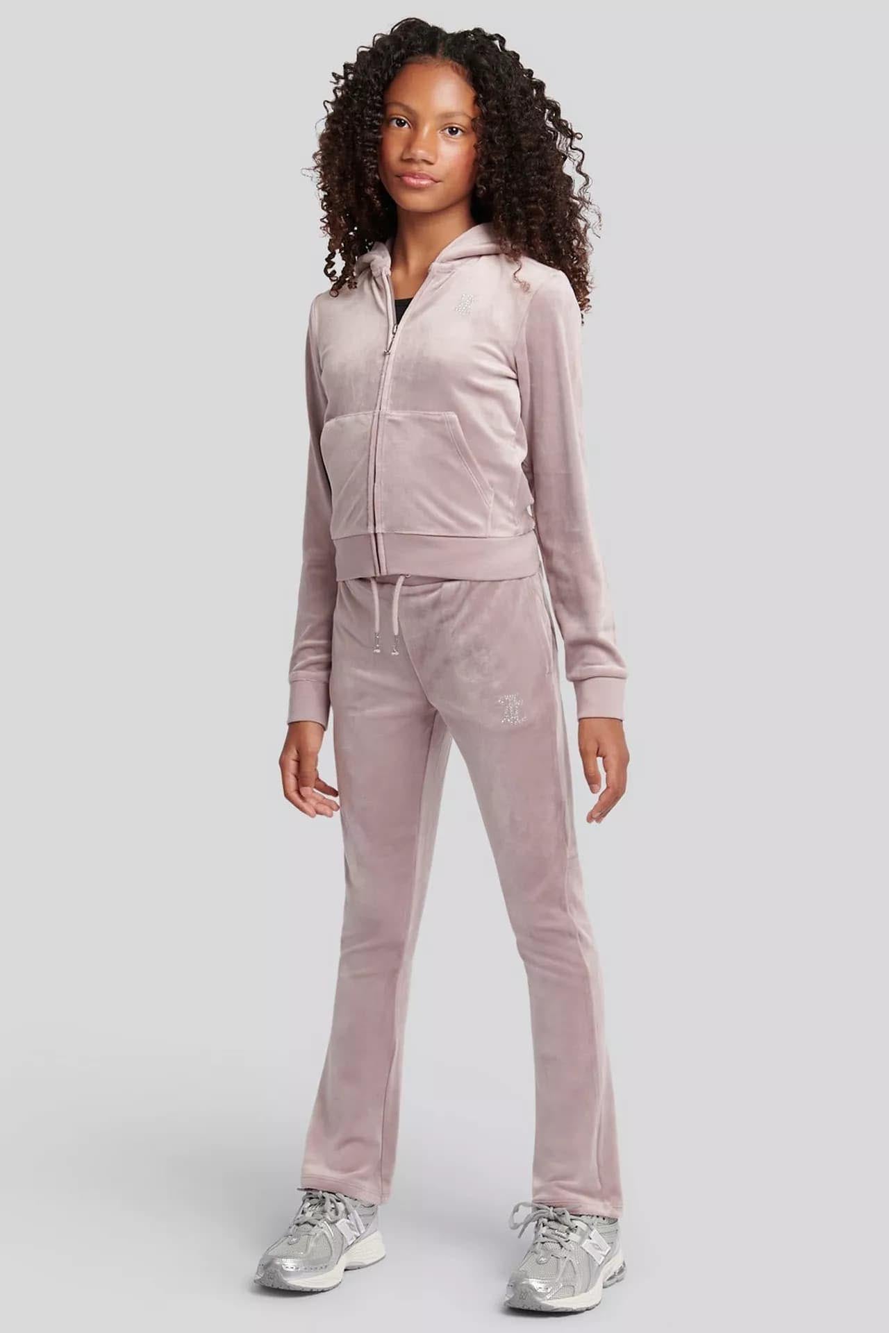 Bootcut-Samthose - Purple Dove