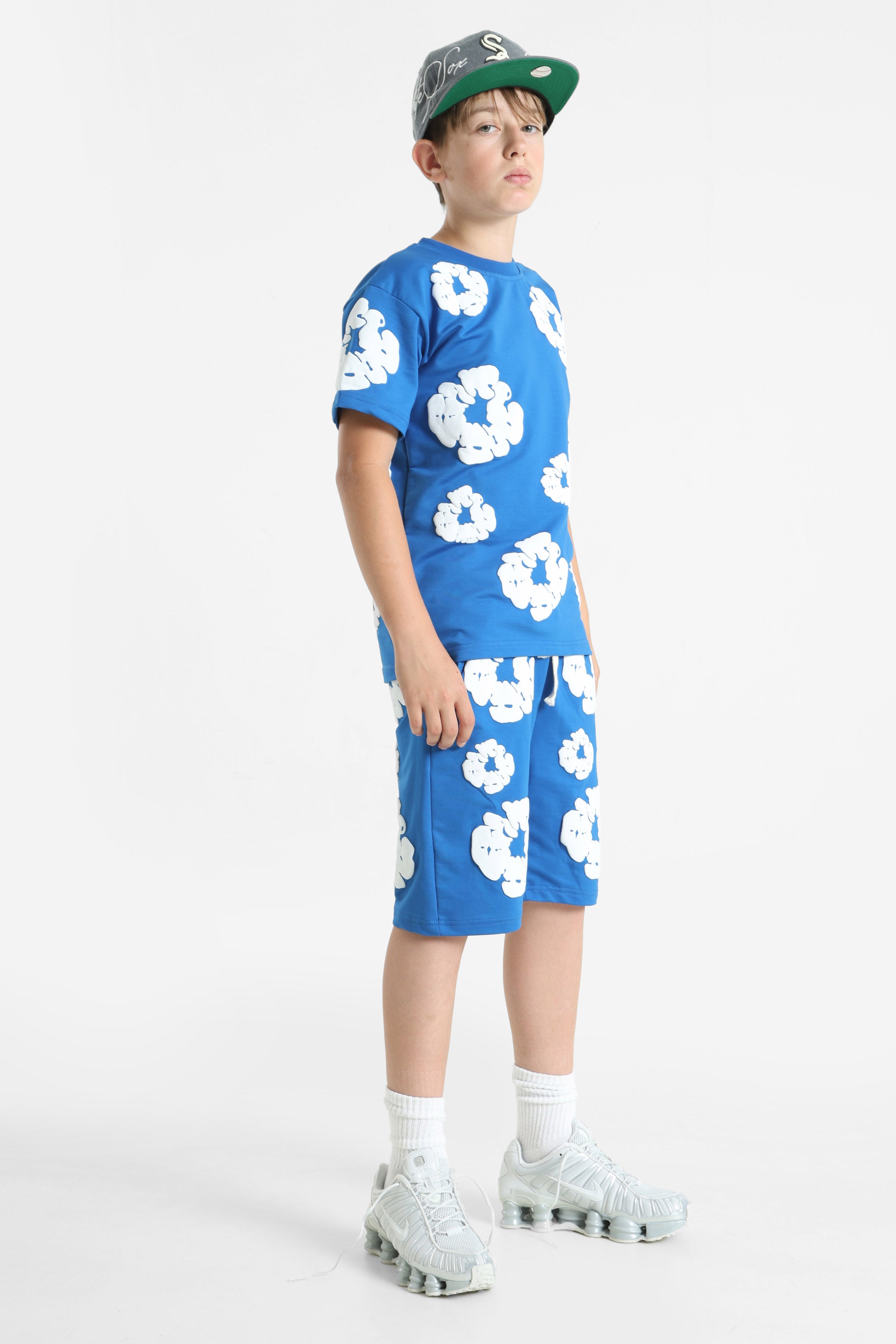 T-Shirt - Royal + White