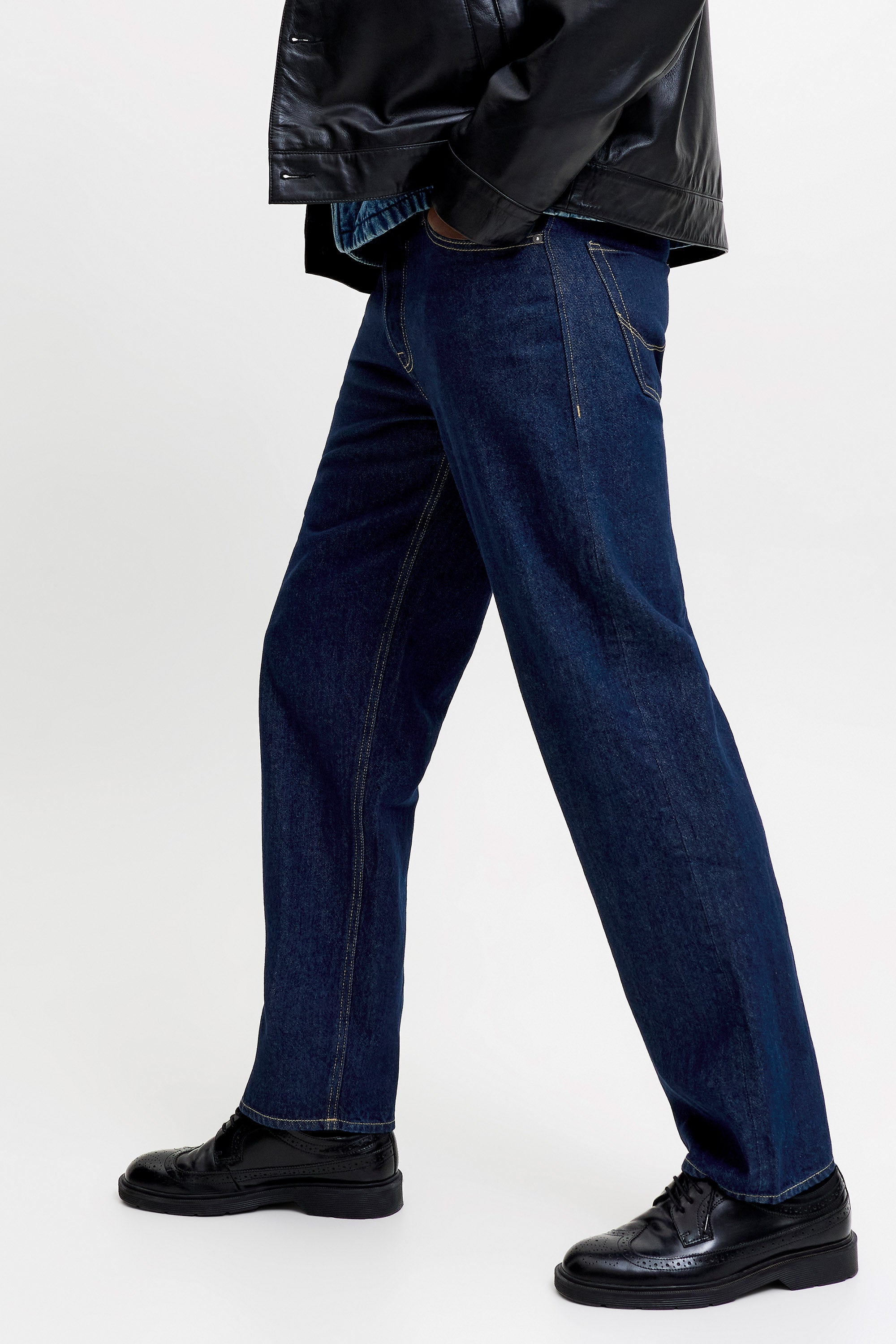 JJIEDDIE jean loose fit L32 - Blue Denim