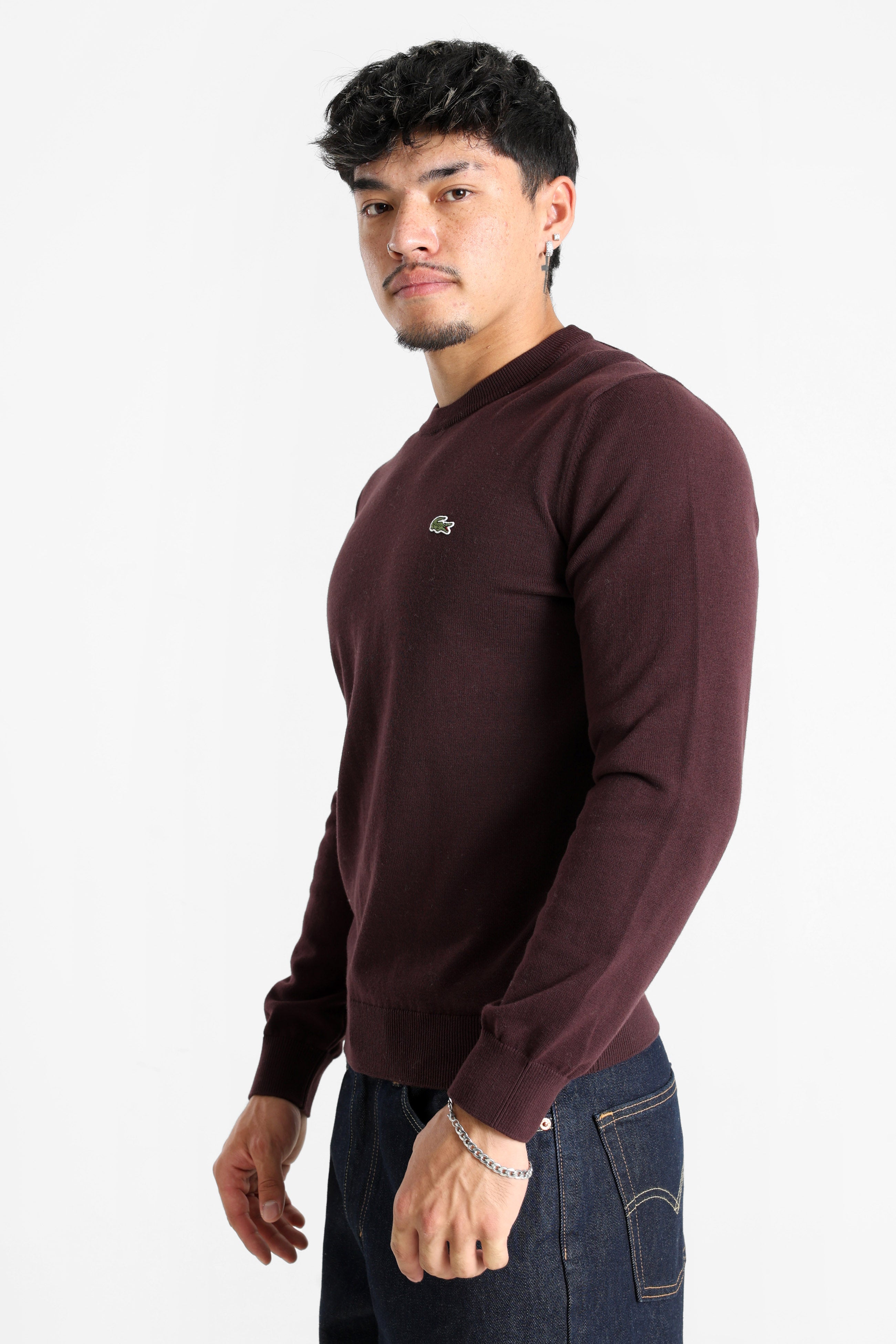 Maglione in maglia fine - Dark Brown