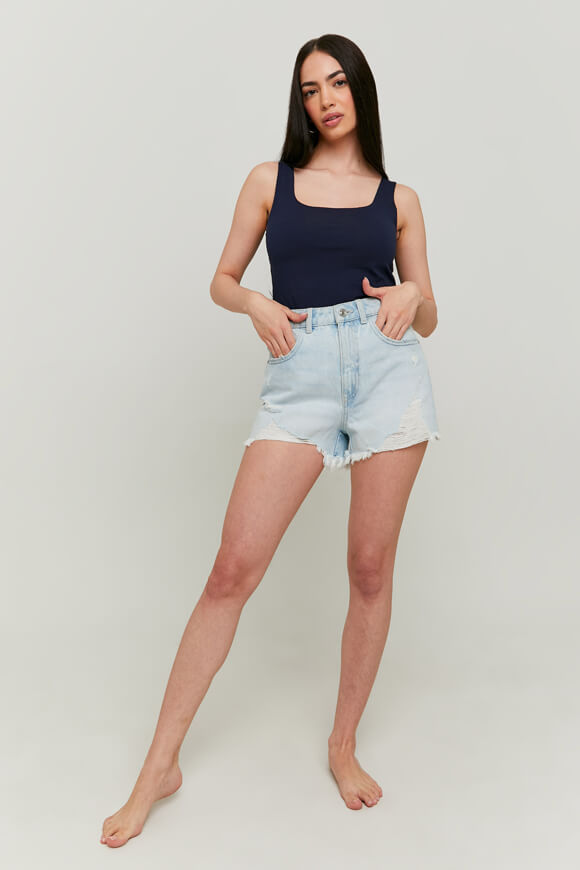 Mom fit denim shorts - light blue denim