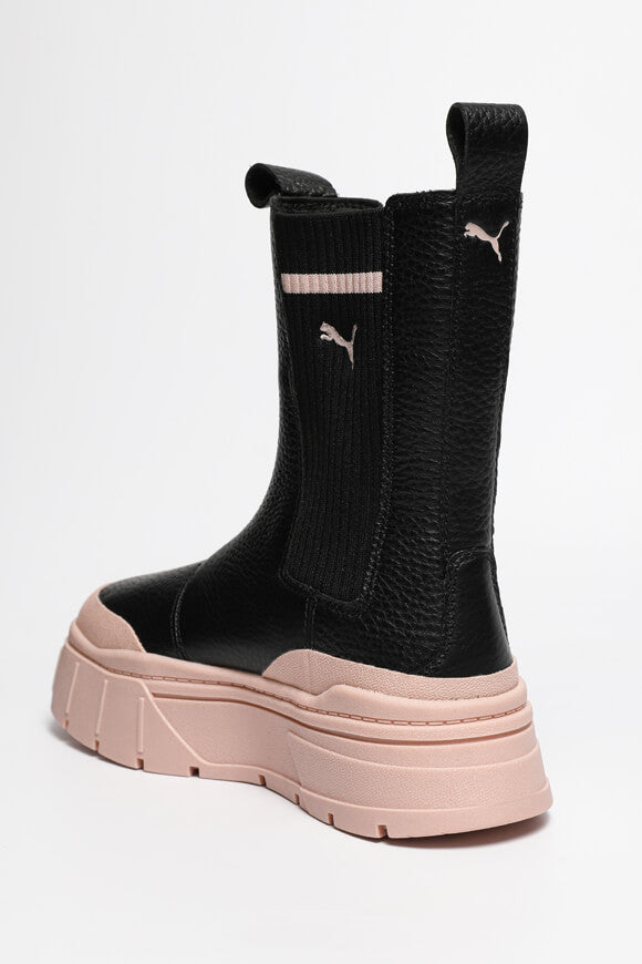 Mayze Stack Plateau Chelsea Stiefelette - Black + Rose Quartz