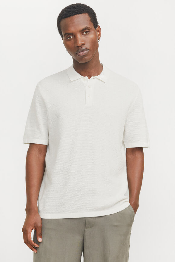 JJEGEORGE polo en tricot - Cloud Dancer