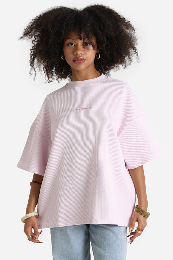Amanda Strukturiertes Oversize T-Shirt - Washed Bubblegum