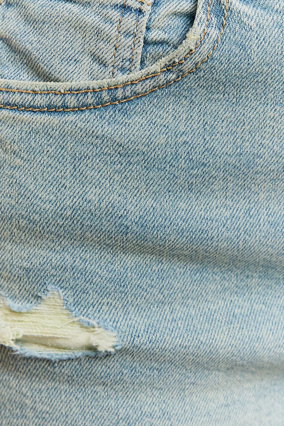 High Waist Wide Leg Jeans - Light Blue Used