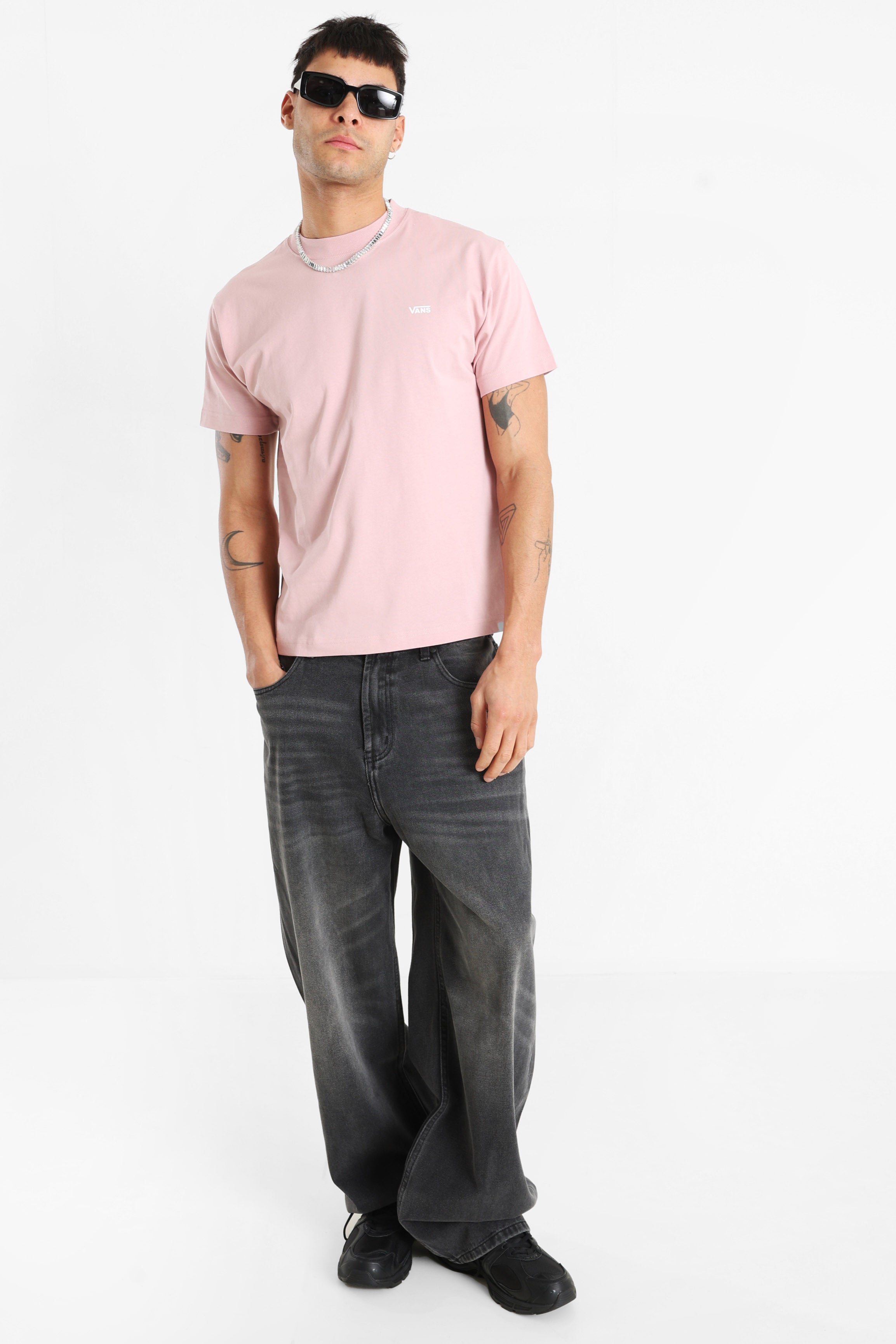 Left Chest T-Shirt - Misty Mauve